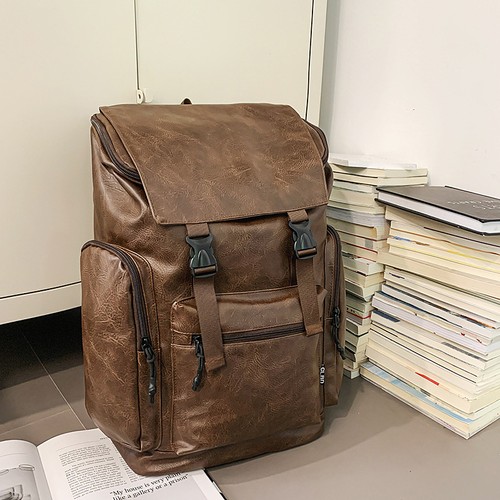 Retro brown men leather - men's,